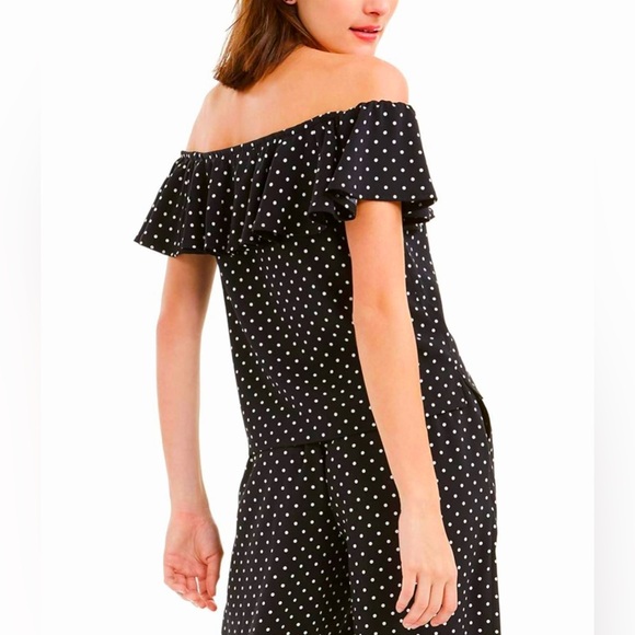 EUC Maison Jules Ruffle Polka Dot Blouse, Size XXL - Picture 3 of 9